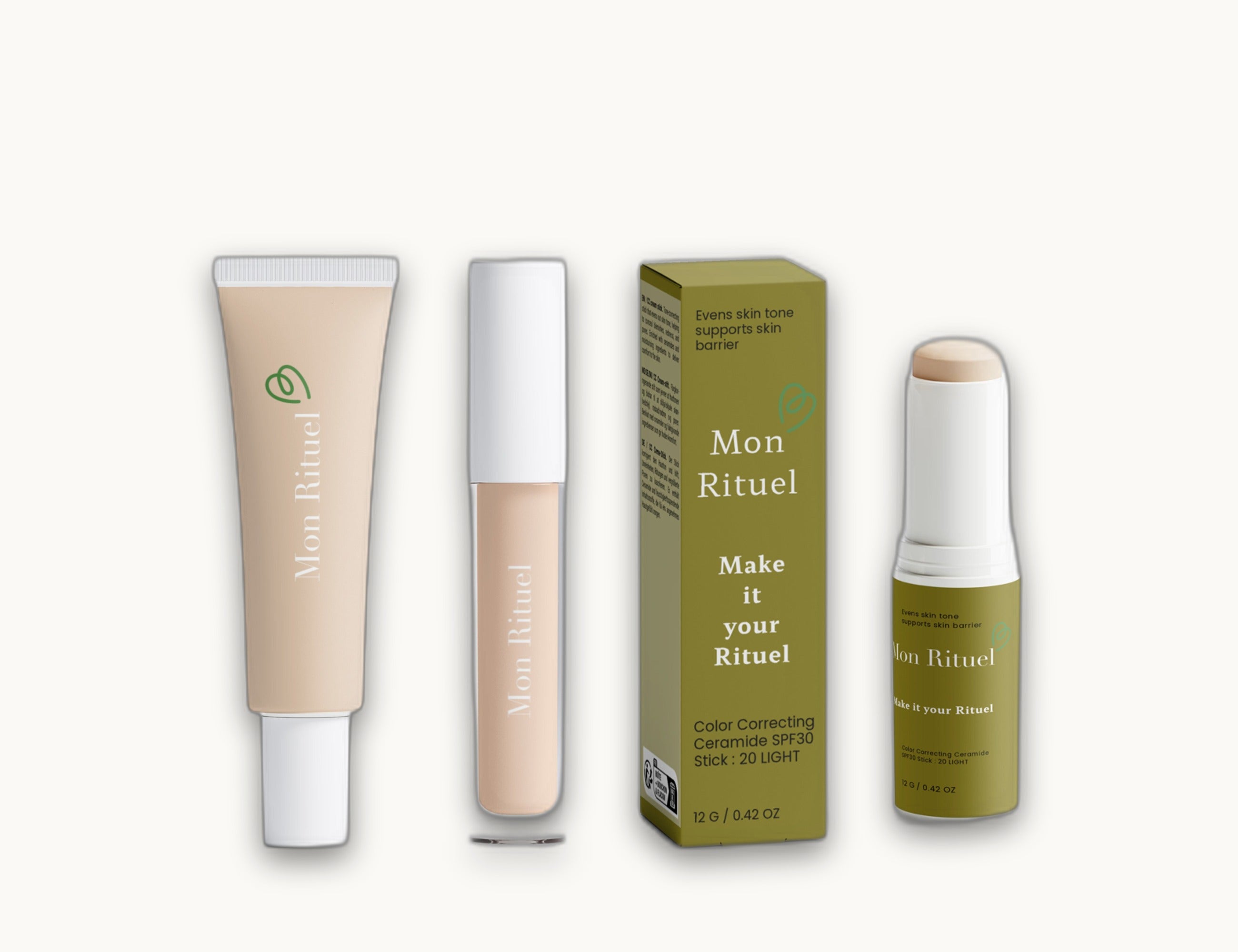 The Flawless Rituel — Foundation with Peptides, Correcting Concealer & Ceramide SPF30 Stick