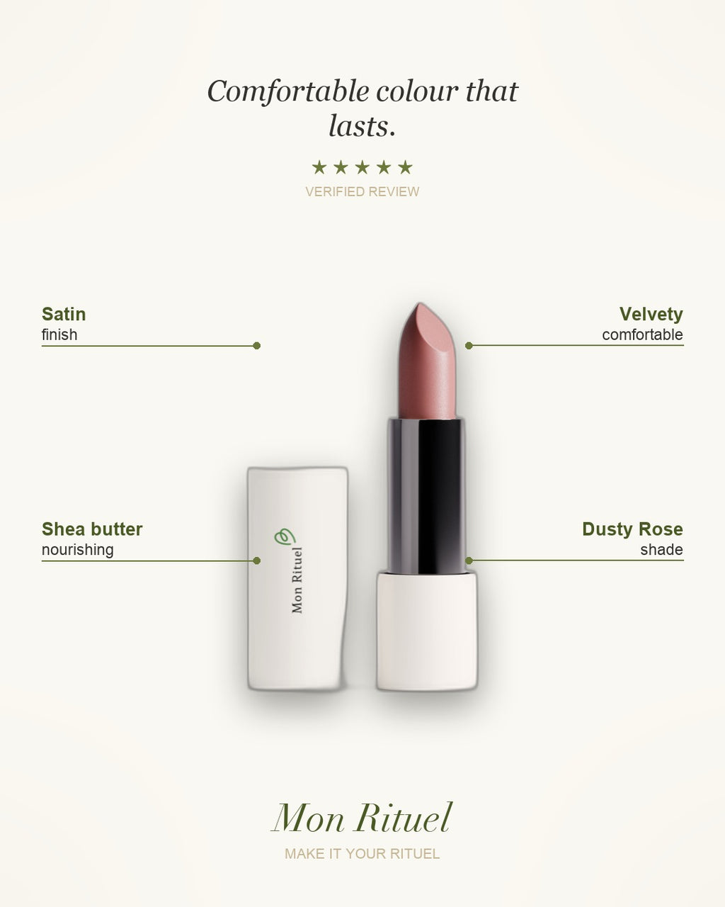 Matte Lipstick Dusty Rose — what it does