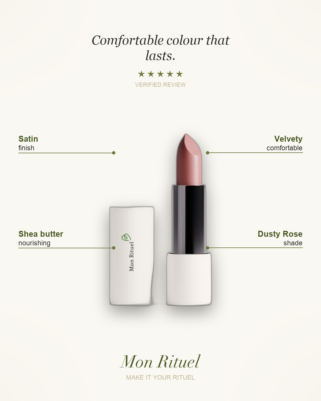 Matte Lipstick Dusty Rose — what it does