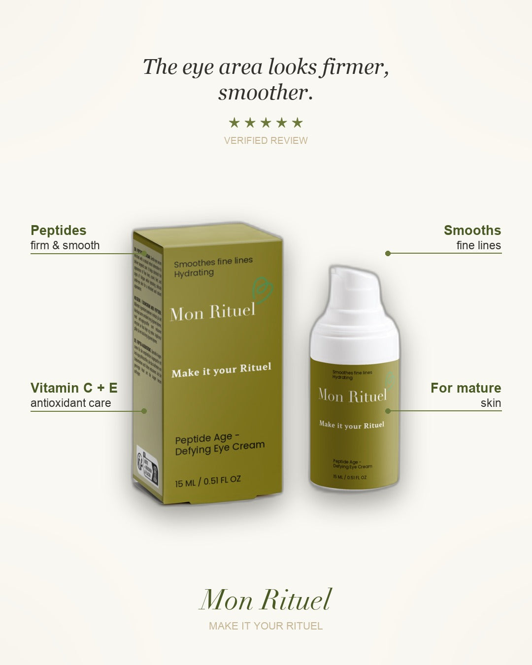 Peptide Age-Defying Eye Cream — what it does